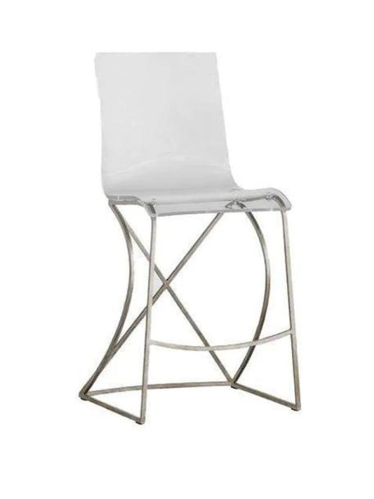 Silver Counter Stool